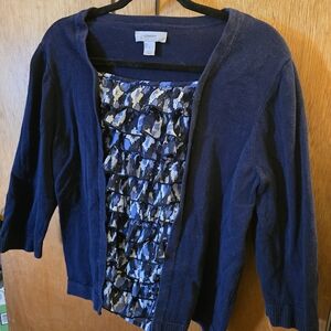 CJ Banks Navy Blue Women's Cardigan